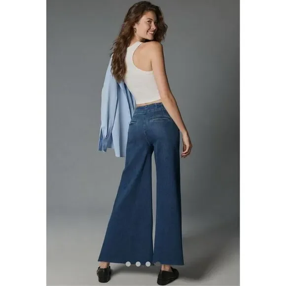 NWT Pilcro A-Line Trapeze High-Rise Wide Leg Jeans - Picture 4 of 13